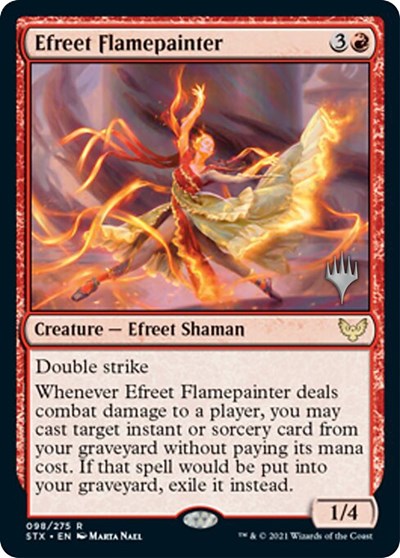 Efreet Flamepainter (Promo Pack) [Strixhaven: School of Mages Promos] | Mega City Incorporated