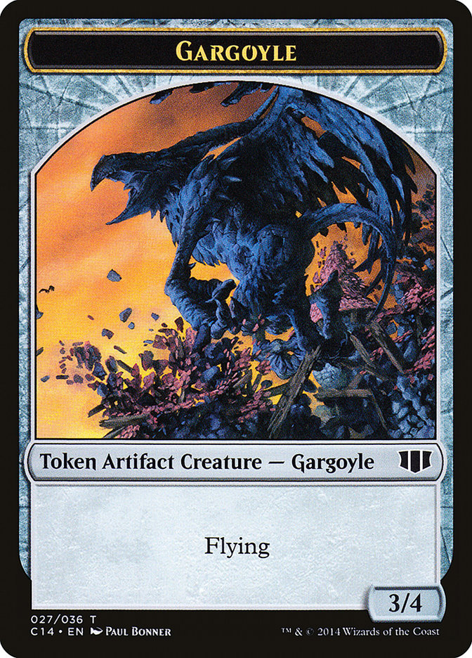 Gargoyle // Elf Warrior Double-sided Token [Commander 2014 Tokens] | Mega City Incorporated