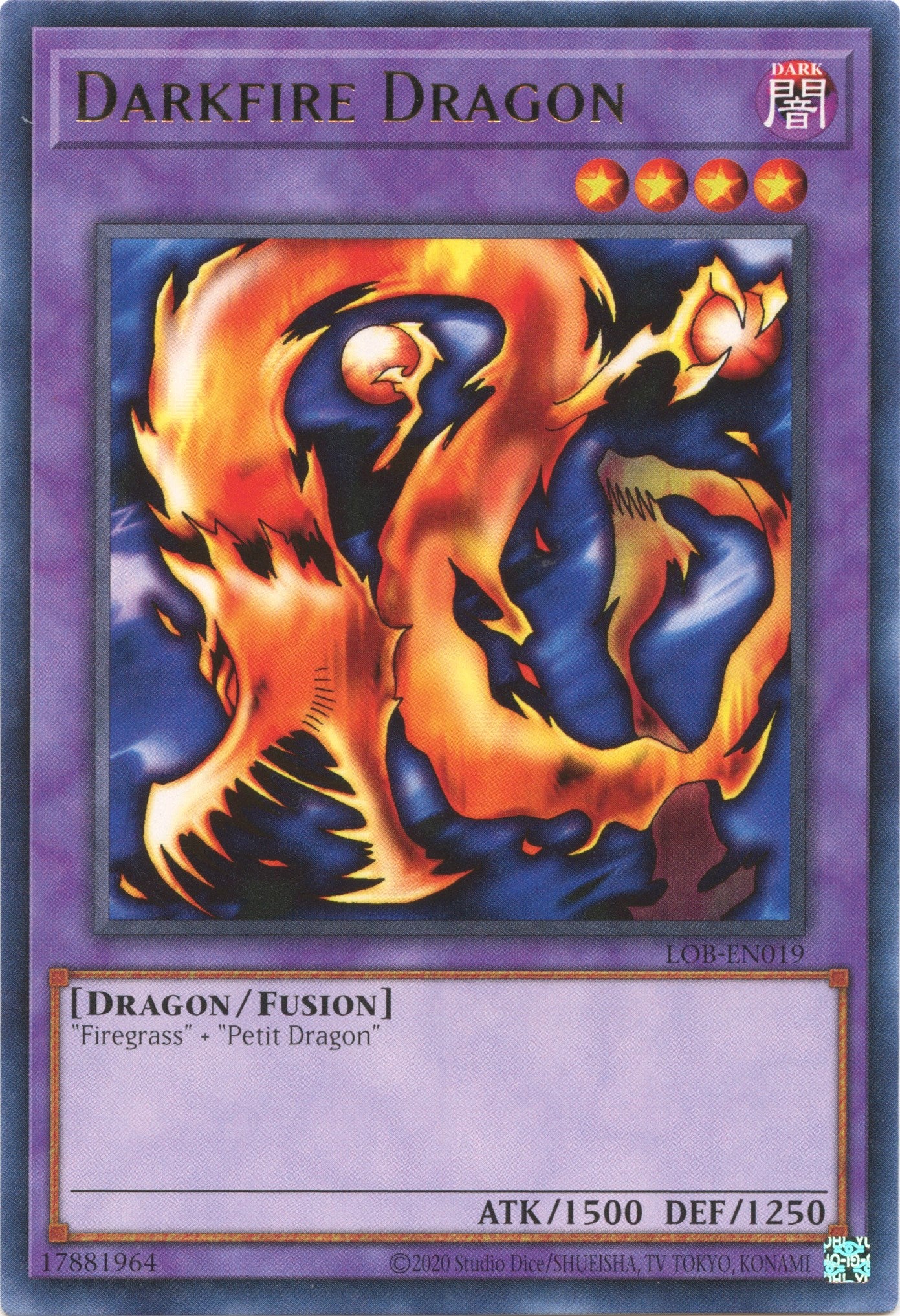Darkfire Dragon (25th Anniversary) [LOB-EN019] Rare | Mega City Incorporated