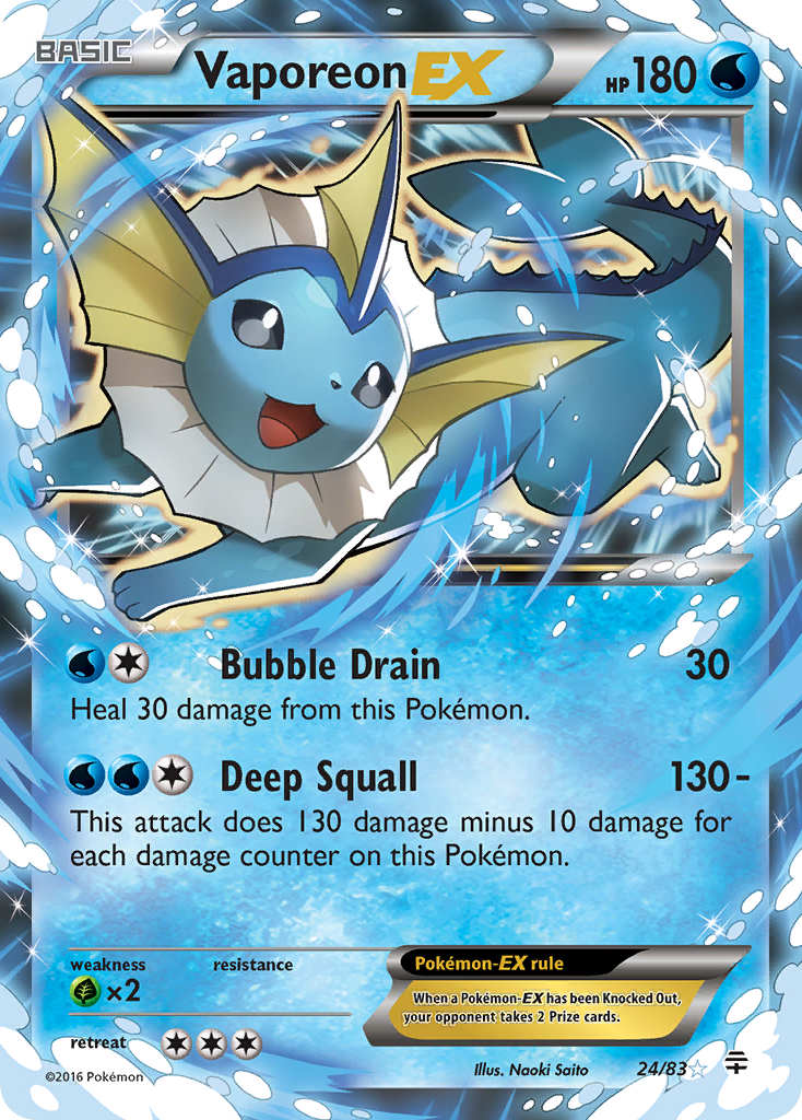 Vaporeon EX (24/83) [XY: Generations] | Mega City Incorporated