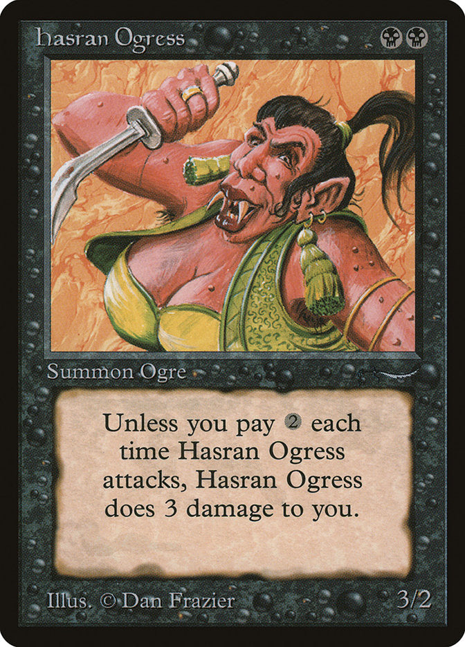 Hasran Ogress (Dark Mana Cost) [Arabian Nights] | Mega City Incorporated