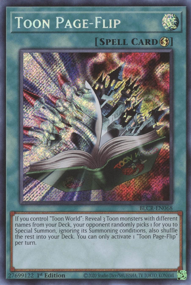 Toon Page-Flip [BLCR-EN068] Secret Rare | Mega City Incorporated