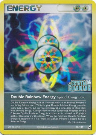 Double Rainbow Energy (88/100) (Stamped) [EX: Crystal Guardians] | Mega City Incorporated