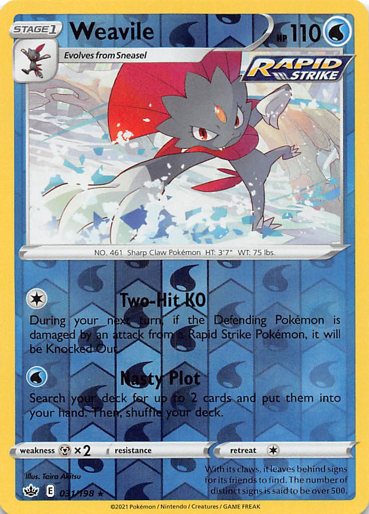 Weavile (031/198) [Sword & Shield: Chilling Reign] | Mega City Incorporated