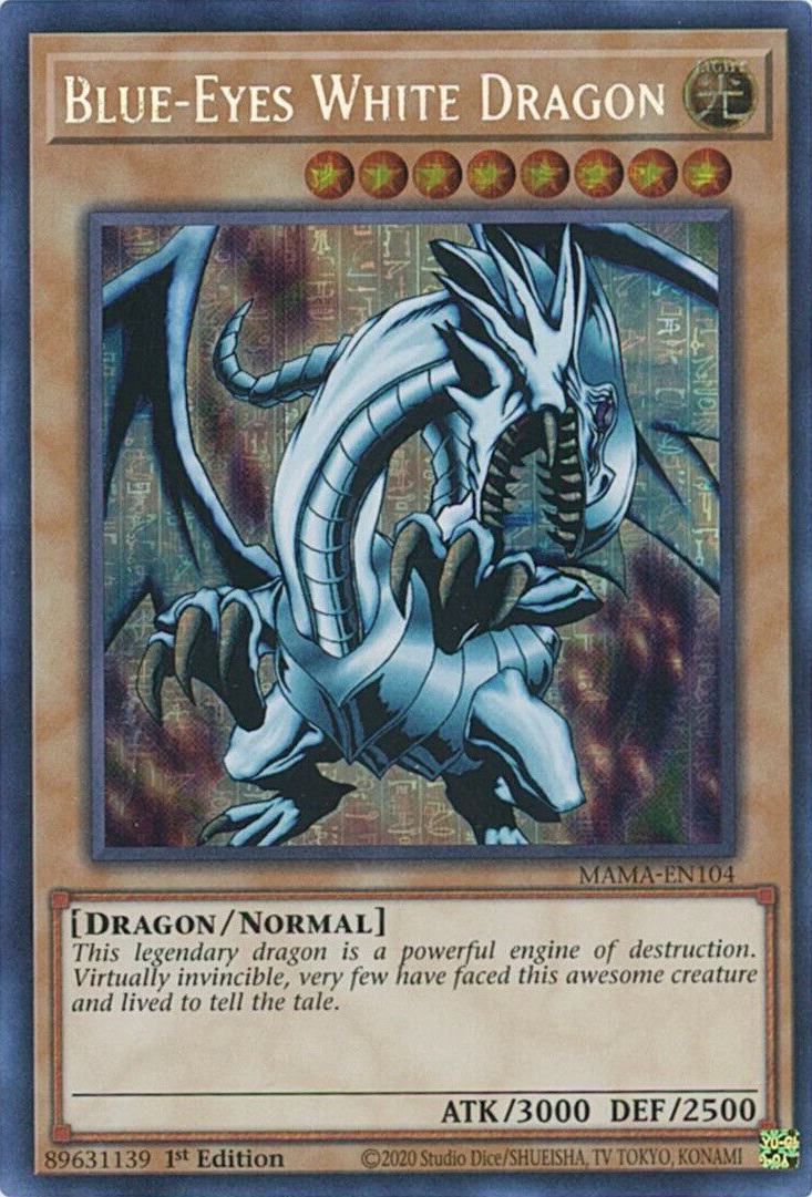 Blue-Eyes White Dragon [MAMA-EN104] Ultra Pharaoh's Rare | Mega City Incorporated