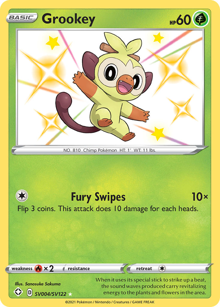 Grookey (SV004/SV122) [Sword & Shield: Shining Fates] | Mega City Incorporated