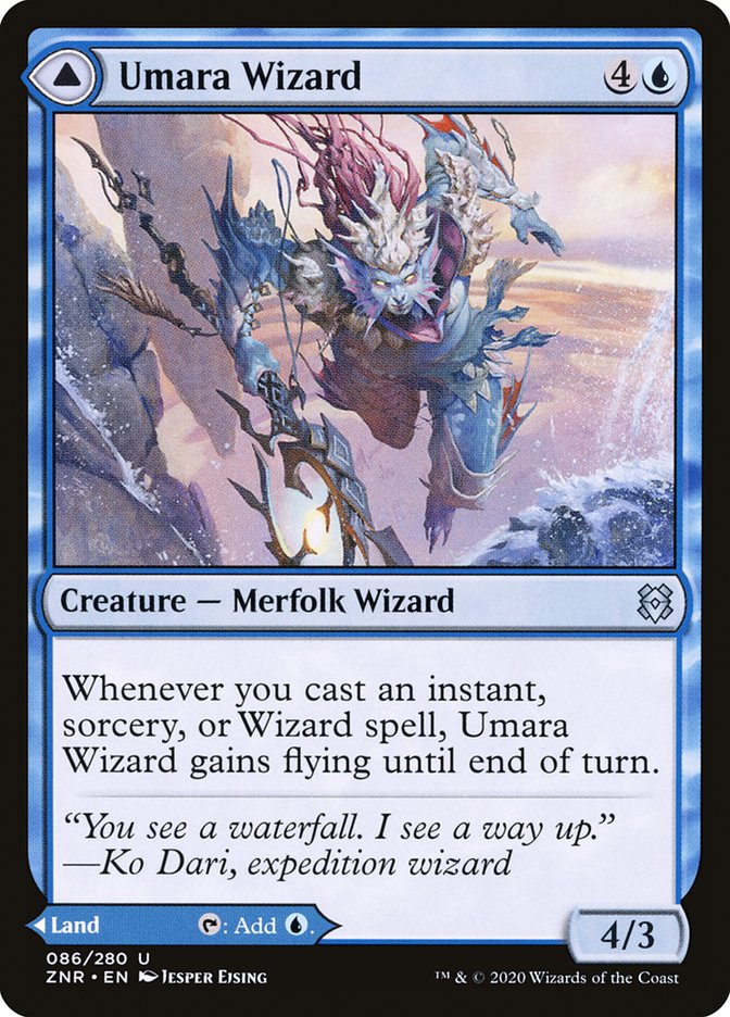 Umara Wizard // Umara Skyfalls [Zendikar Rising] | Mega City Incorporated