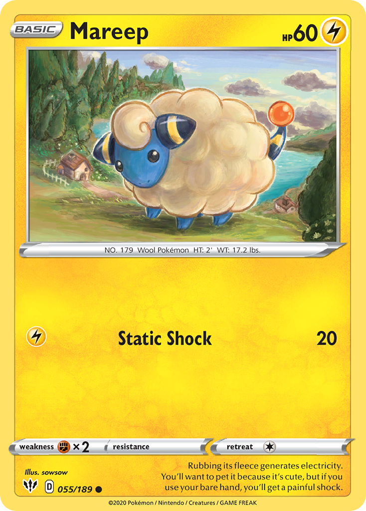 Mareep (055/189) [Sword & Shield: Darkness Ablaze] | Mega City Incorporated