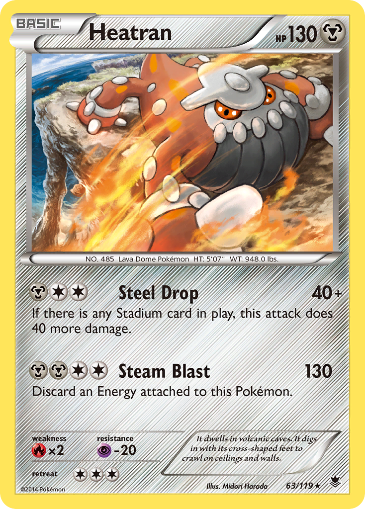 Heatran (63/119) [XY: Phantom Forces] | Mega City Incorporated