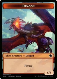 Dragon // Dinosaur Double-Sided Token [Game Night 2019 Tokens] | Mega City Incorporated