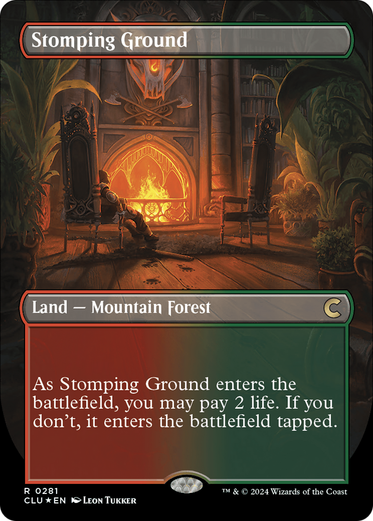 Stomping Ground (Borderless) [Ravnica: Clue Edition] | Mega City Incorporated