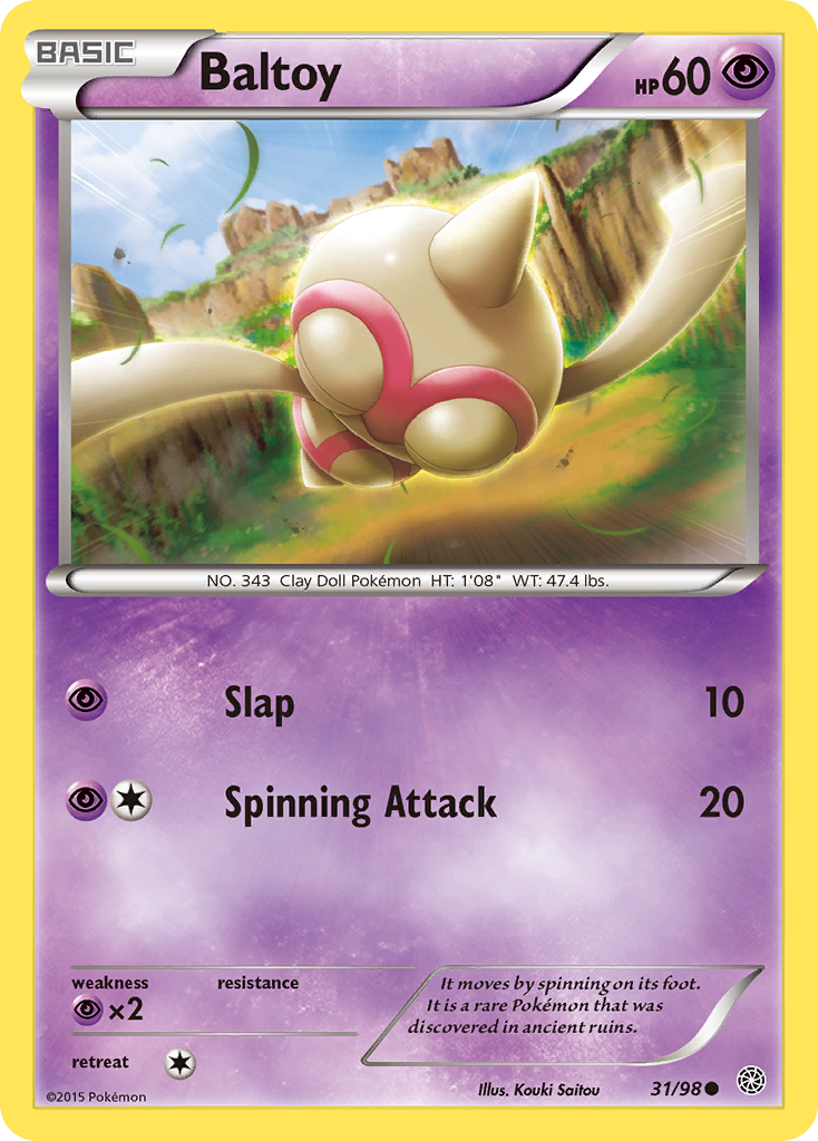 Baltoy (31/98) [XY: Ancient Origins] | Mega City Incorporated