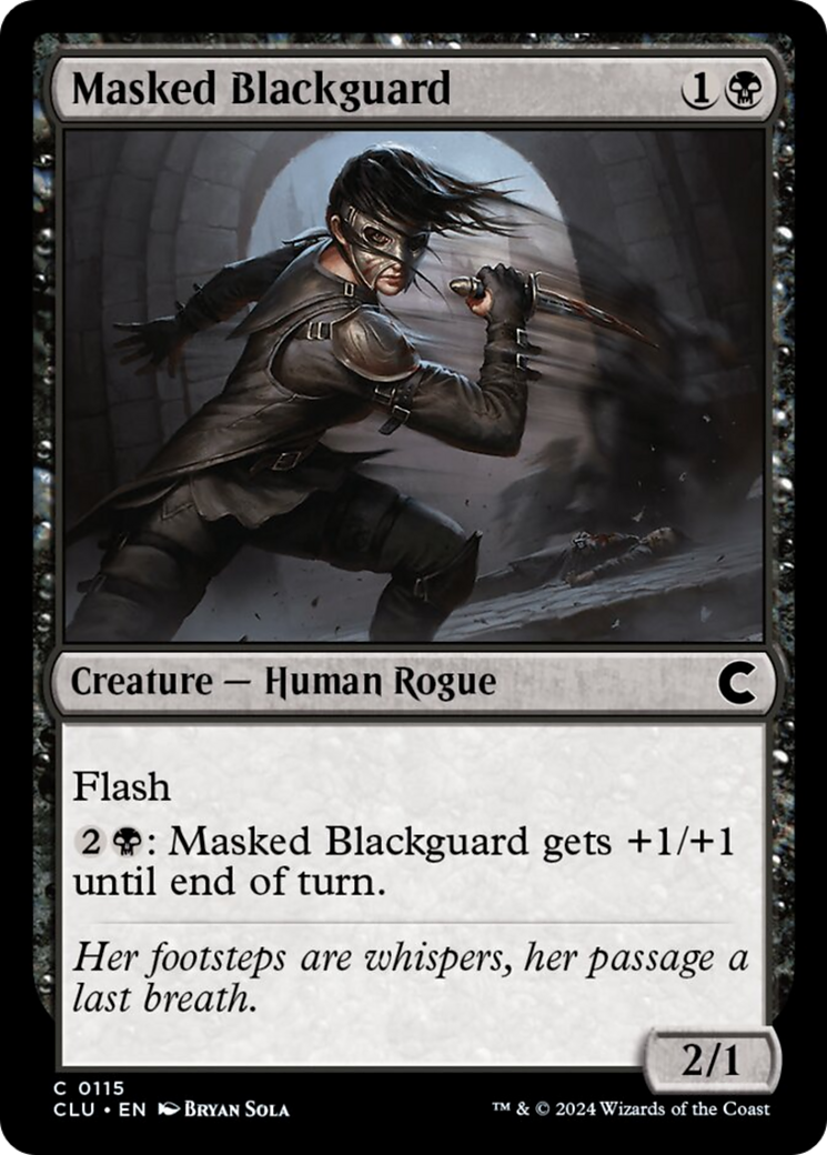 Masked Blackguard [Ravnica: Clue Edition] | Mega City Incorporated