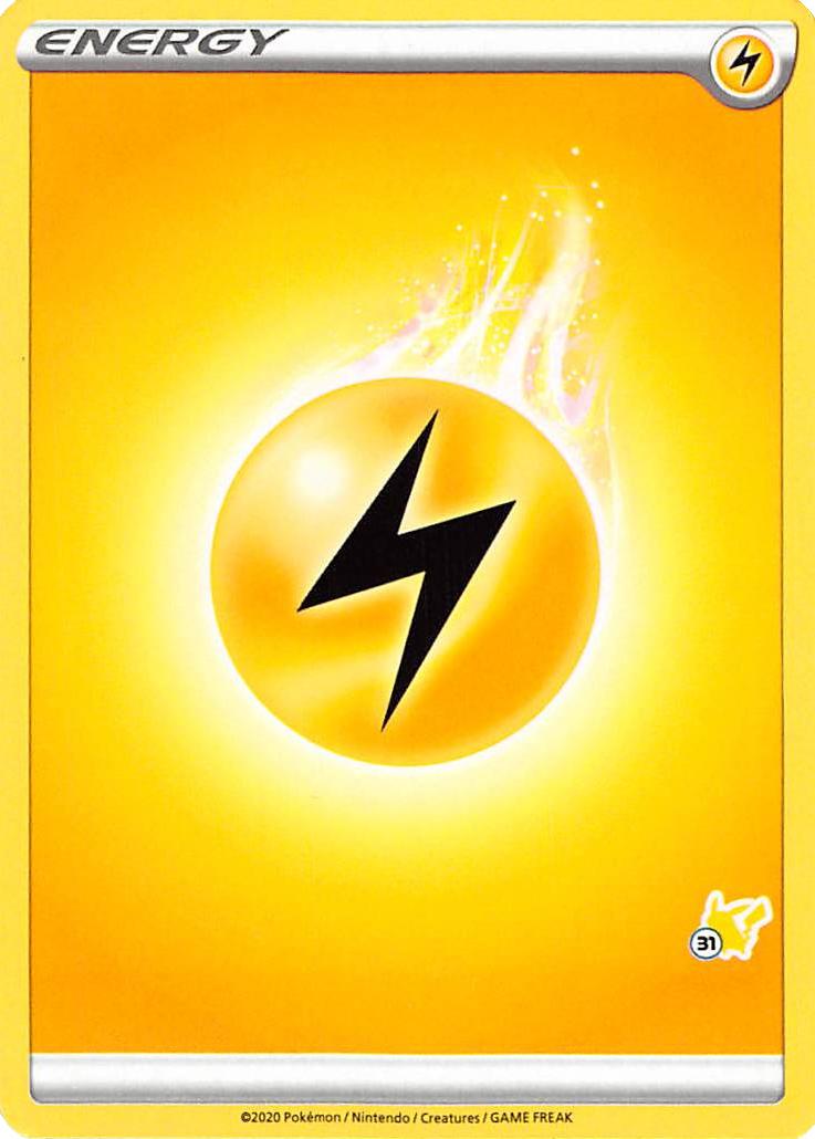 Lightning Energy (Pikachu Stamp #31) [Battle Academy 2022] | Mega City Incorporated