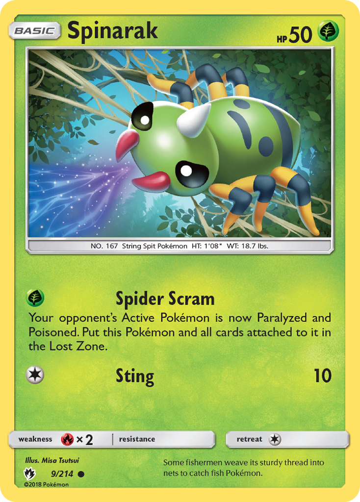 Spinarak (9/214) [Sun & Moon: Lost Thunder] | Mega City Incorporated