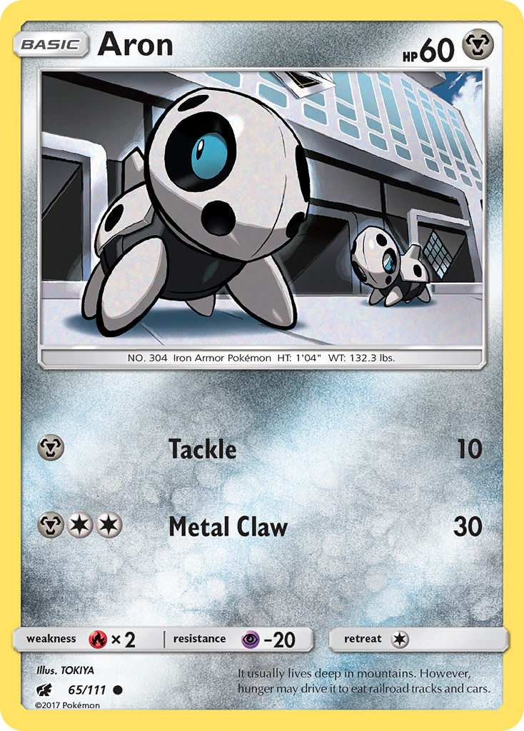 Aron (65/111) [Sun & Moon: Crimson Invasion] | Mega City Incorporated