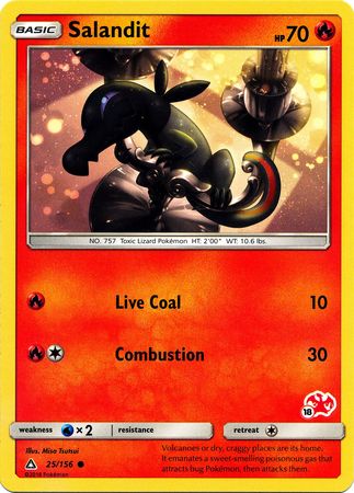 Salandit (25/156) (Charizard Stamp #18) [Battle Academy 2020] | Mega City Incorporated