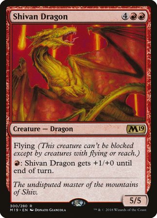 Shivan Dragon [Core Set 2019] | Mega City Incorporated