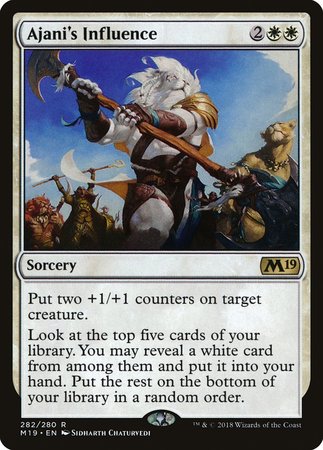 Ajani's Influence [Core Set 2019] | Mega City Incorporated