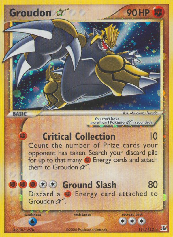 Groudon Star (111/113) [EX: Delta Species] | Mega City Incorporated