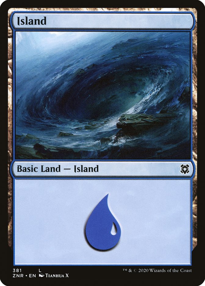 Island (381) [Zendikar Rising] | Mega City Incorporated