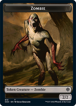 Zombie // Zombie Knight Double-Sided Token [Starter Commander Decks] | Mega City Incorporated