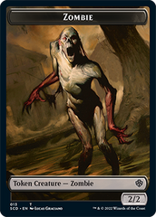 Zombie // Zombie Knight Double-Sided Token [Starter Commander Decks] | Mega City Incorporated