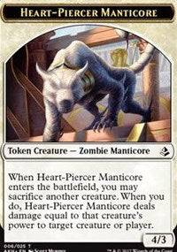 Heart-Piercer Manticore // Warrior Token [Amonkhet Tokens] | Mega City Incorporated