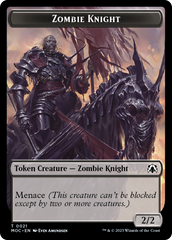 Zombie Knight // Human (6) Double-Sided Token [March of the Machine Commander Tokens] | Mega City Incorporated