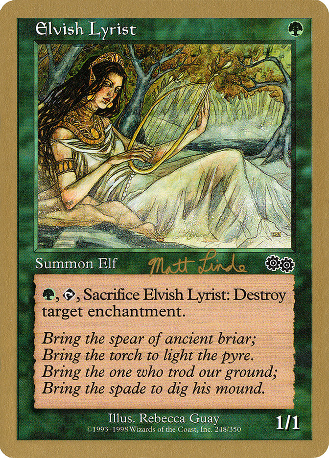 Elvish Lyrist (Matt Linde) [World Championship Decks 1999] | Mega City Incorporated