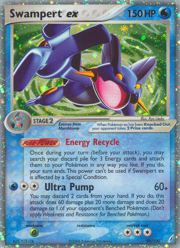 Swampert ex (98/100) [EX: Crystal Guardians] | Mega City Incorporated