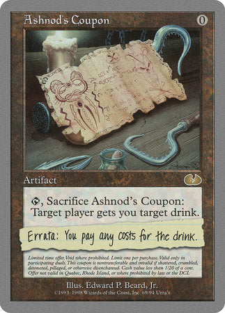 Ashnod's Coupon [Unglued] | Mega City Incorporated