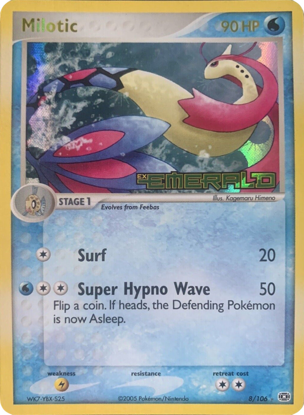 Milotic (8/106) (Stamped) [EX: Emerald] | Mega City Incorporated