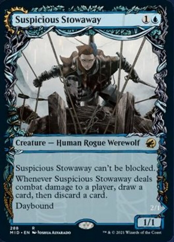 Suspicious Stowaway // Seafaring Werewolf (Showcase Equinox) [Innistrad: Midnight Hunt] | Mega City Incorporated