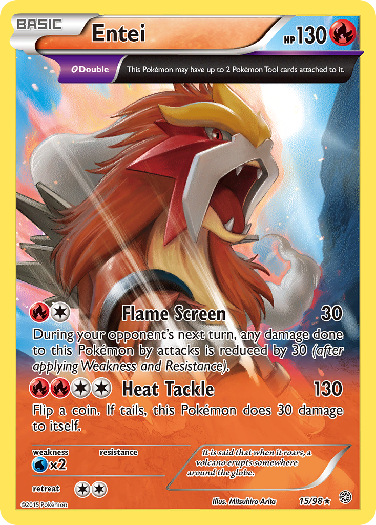 Entei (15/98) [XY: Ancient Origins] | Mega City Incorporated