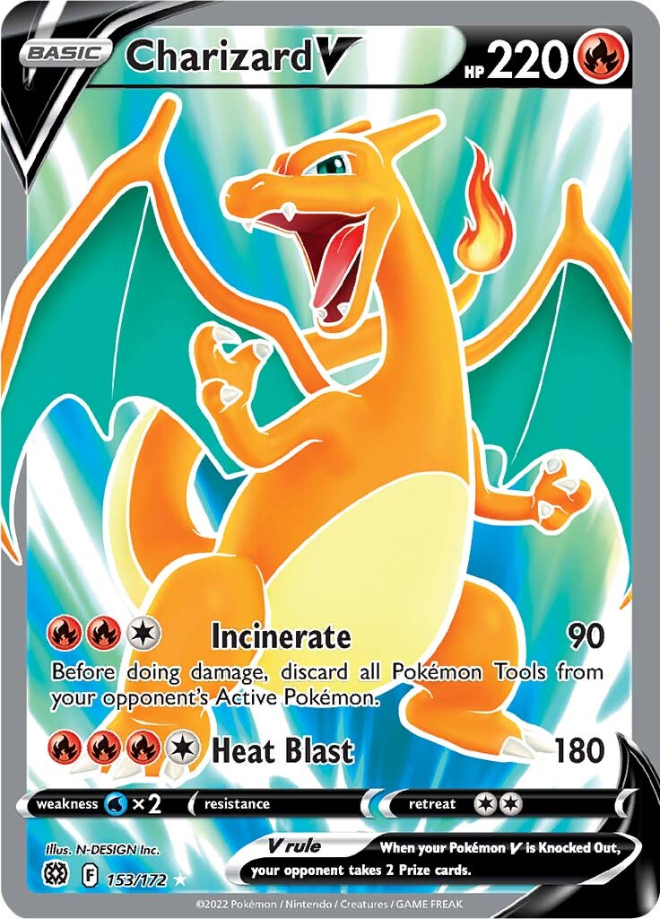 Charizard V (153/172) [Sword & Shield: Brilliant Stars] | Mega City Incorporated