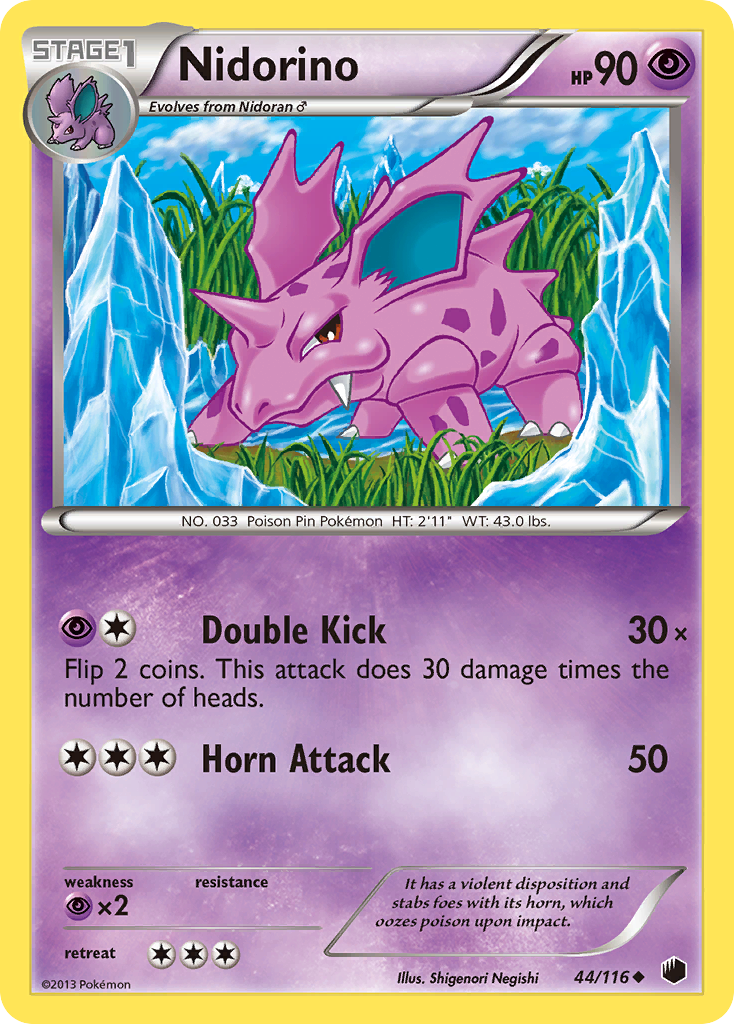 Nidorino (44/116) [Black & White: Plasma Freeze] | Mega City Incorporated