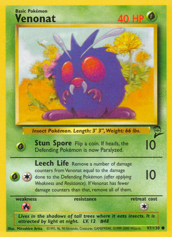 Venonat (97/130) [Base Set 2] | Mega City Incorporated