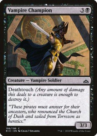 Vampire Champion [Rivals of Ixalan] | Mega City Incorporated