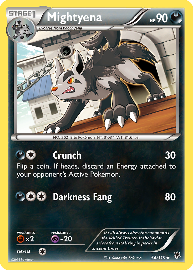 Mightyena (54/119) [XY: Phantom Forces] | Mega City Incorporated