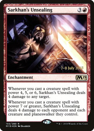 Sarkhan's Unsealing [Core Set 2019 Promos] | Mega City Incorporated
