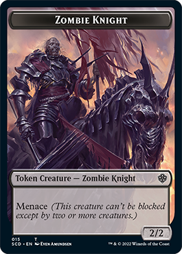 Zombie // Zombie Knight Double-Sided Token [Starter Commander Decks] | Mega City Incorporated