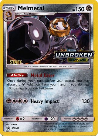 Melmetal (SM181) (Staff Prerelease Promo) [Sun & Moon: Black Star Promos] | Mega City Incorporated