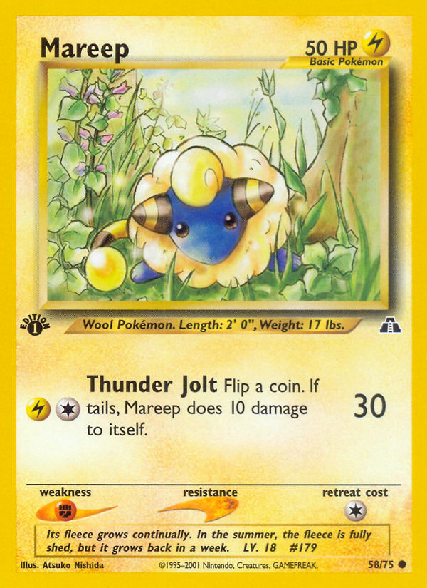 Mareep (58/75) [Neo Discovery 1st Edition] | Mega City Incorporated