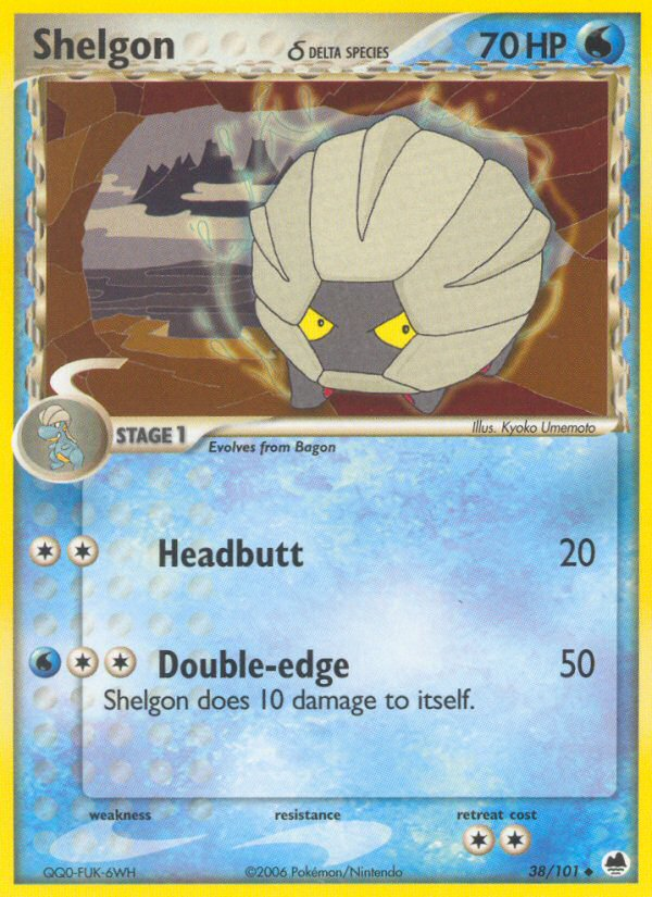 Shelgon (38/101) (Delta Species) [EX: Dragon Frontiers] | Mega City Incorporated