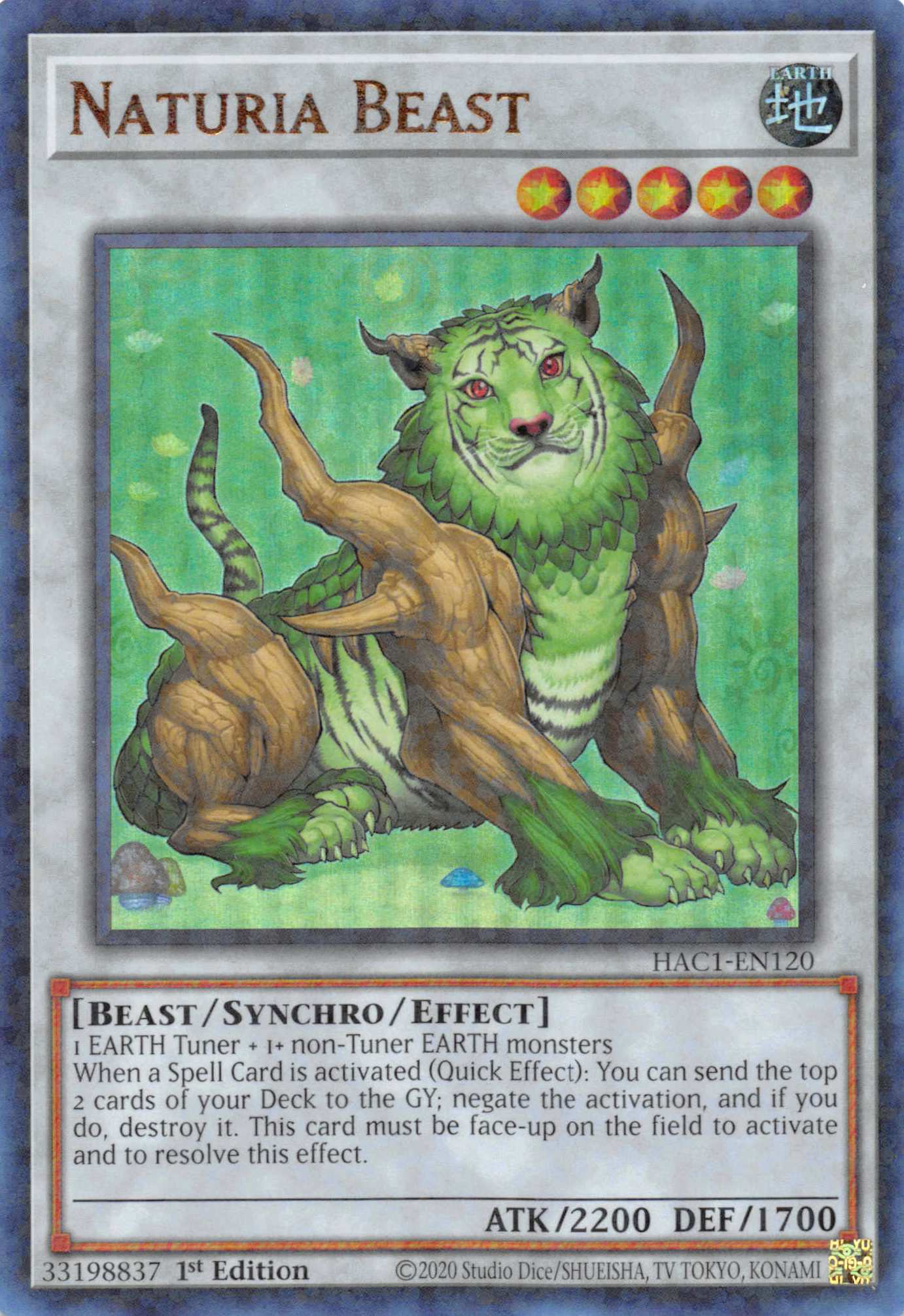 Naturia Beast (Duel Terminal) [HAC1-EN120] Parallel Rare | Mega City Incorporated