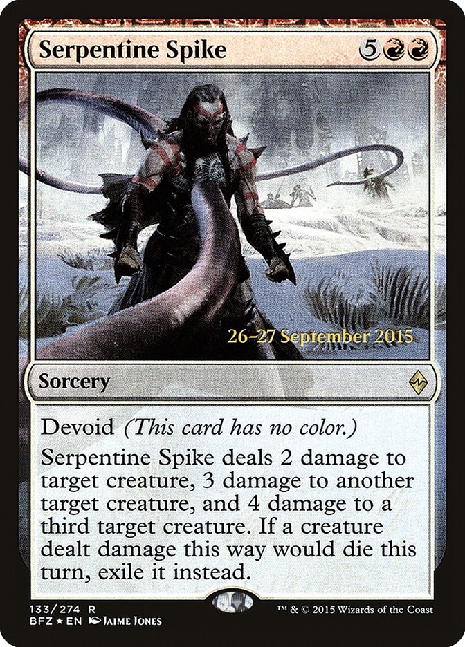 Serpentine Spike  [Battle for Zendikar Prerelease Promos] | Mega City Incorporated