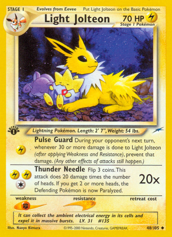 Light Jolteon (48/105) [Neo Destiny 1st Edition] | Mega City Incorporated