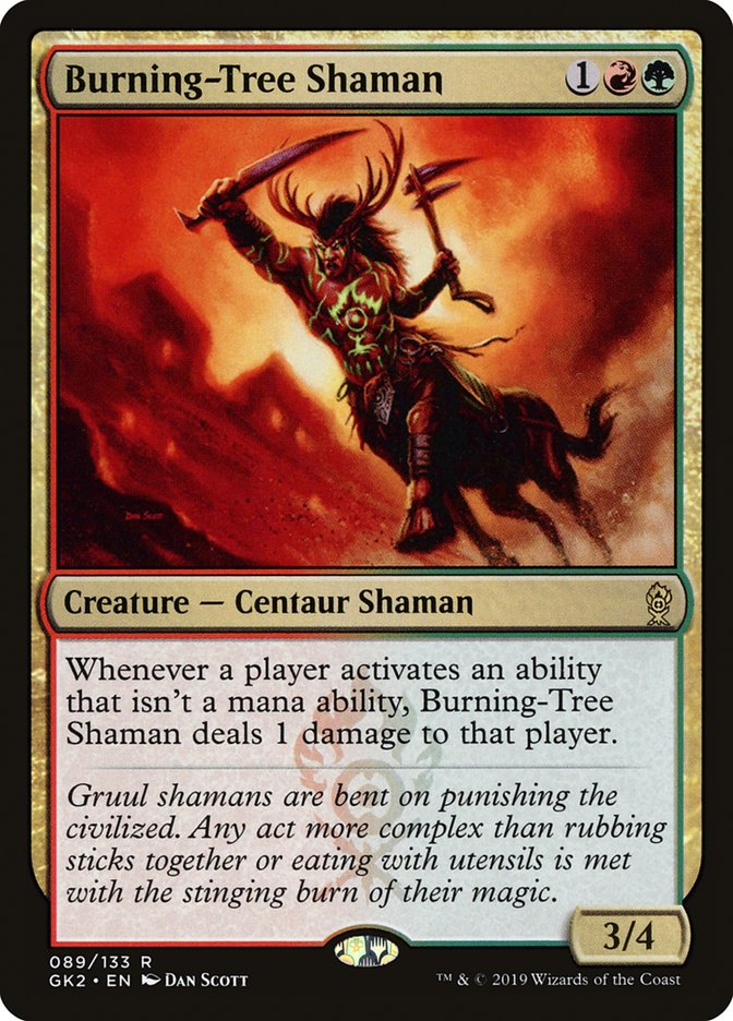 Burning-Tree Shaman [Ravnica Allegiance Guild Kit] | Mega City Incorporated