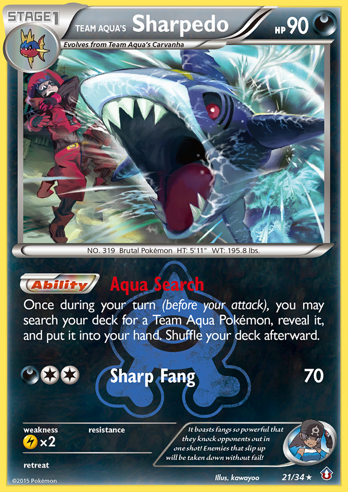 Team Aqua's Sharpedo (21/34) [XY: Double Crisis] | Mega City Incorporated